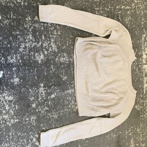FOREVER 21 light gray cropped sweater